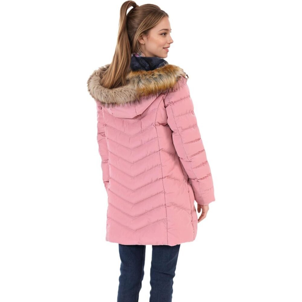 Women's Winter Puffer Jacket with Detachable Hood, S-3XL, Long Waterproof Warm P